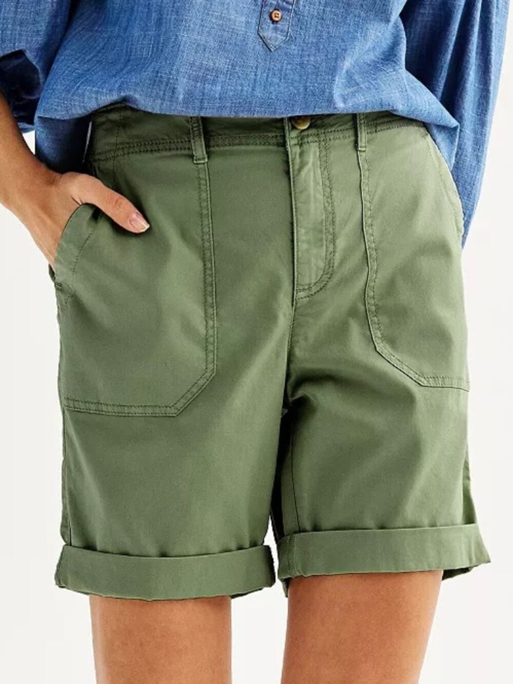 Sonoma Mid Rise Bermuda Shorts, NWT